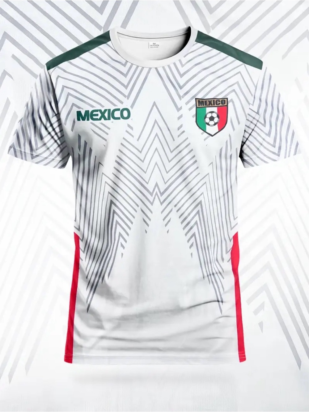 Mexico White Soccer Jersey Athletic Tee - unbranded NWT